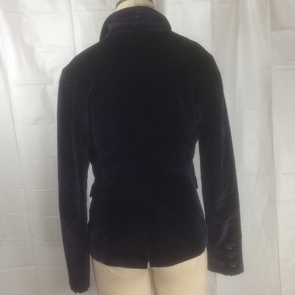 Robert Graham Velour Jacket Blazer Blue Sz 6 Women - Picture 5 of 8